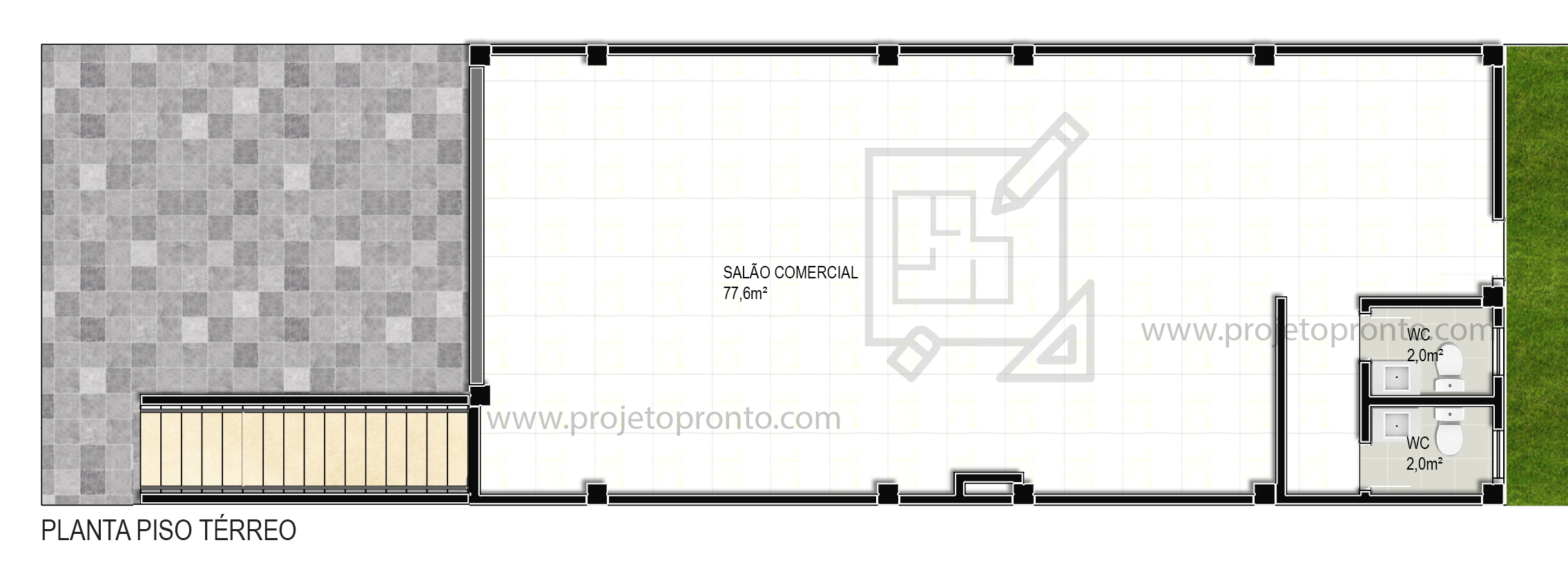 planta pronta comercial e residencial