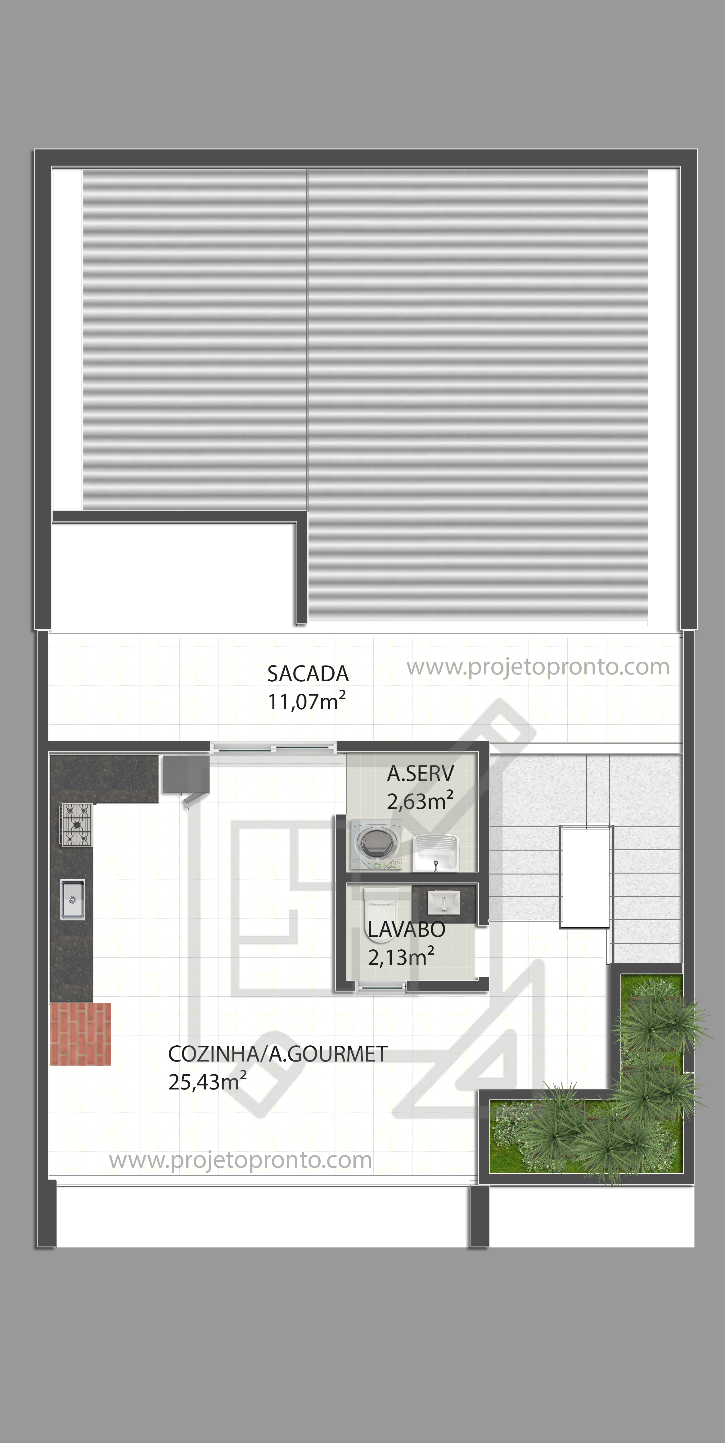 planta pronta comercial e residencial