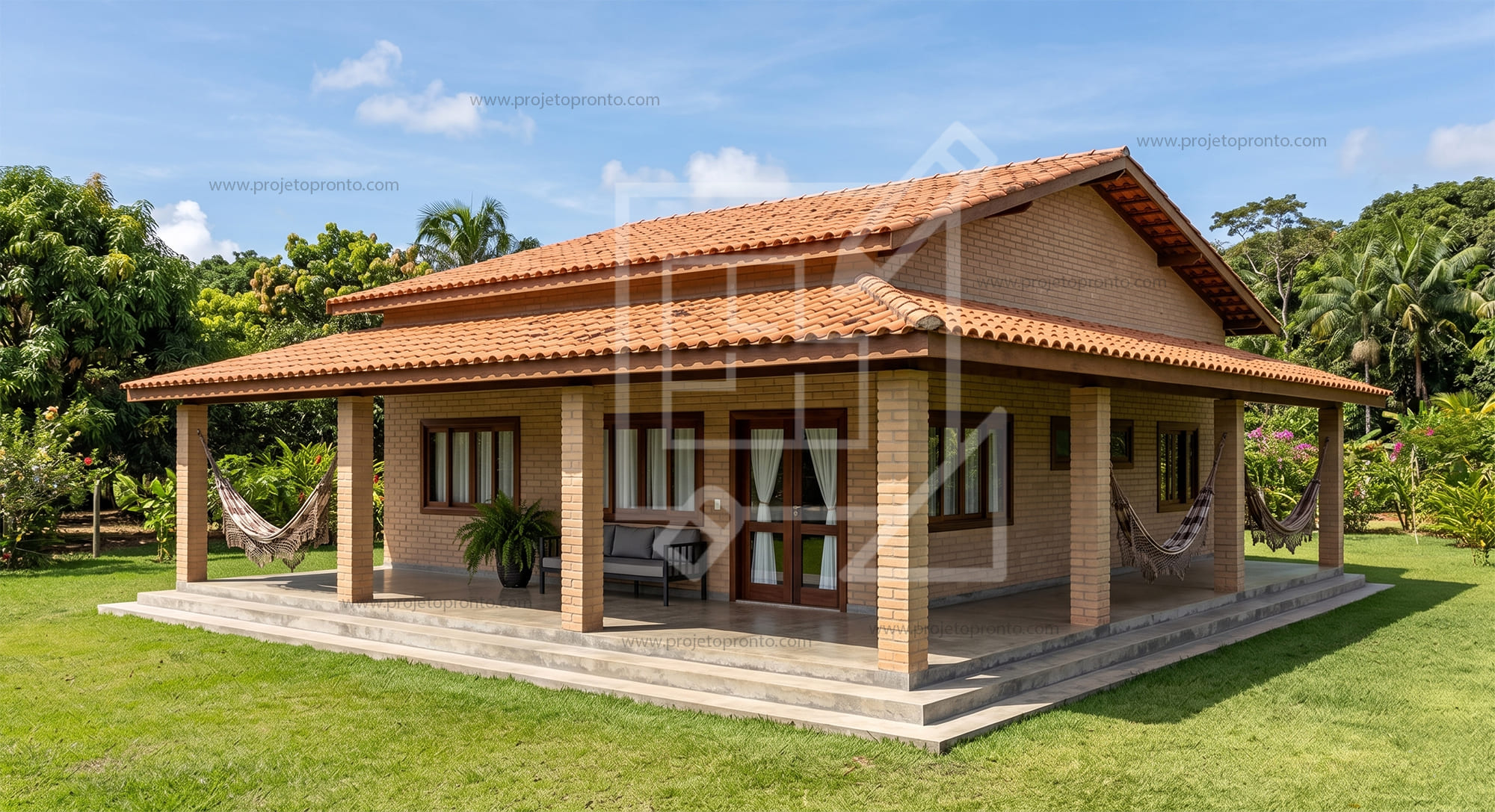 casa de campo tijolo ecologico
