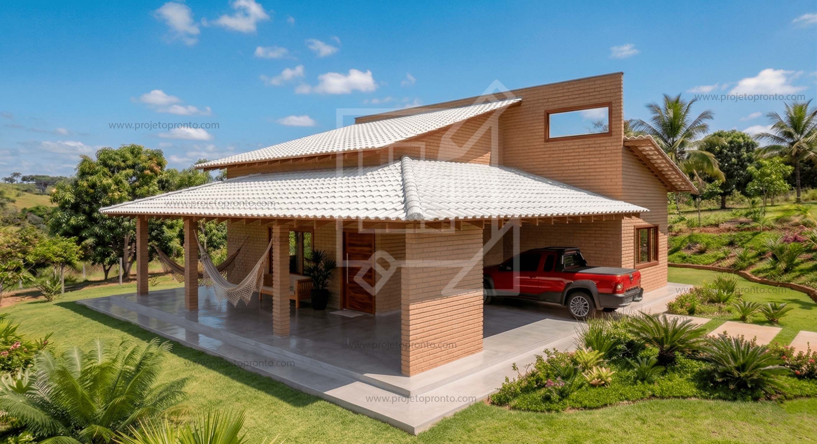 casa de campo tijolo ecologico