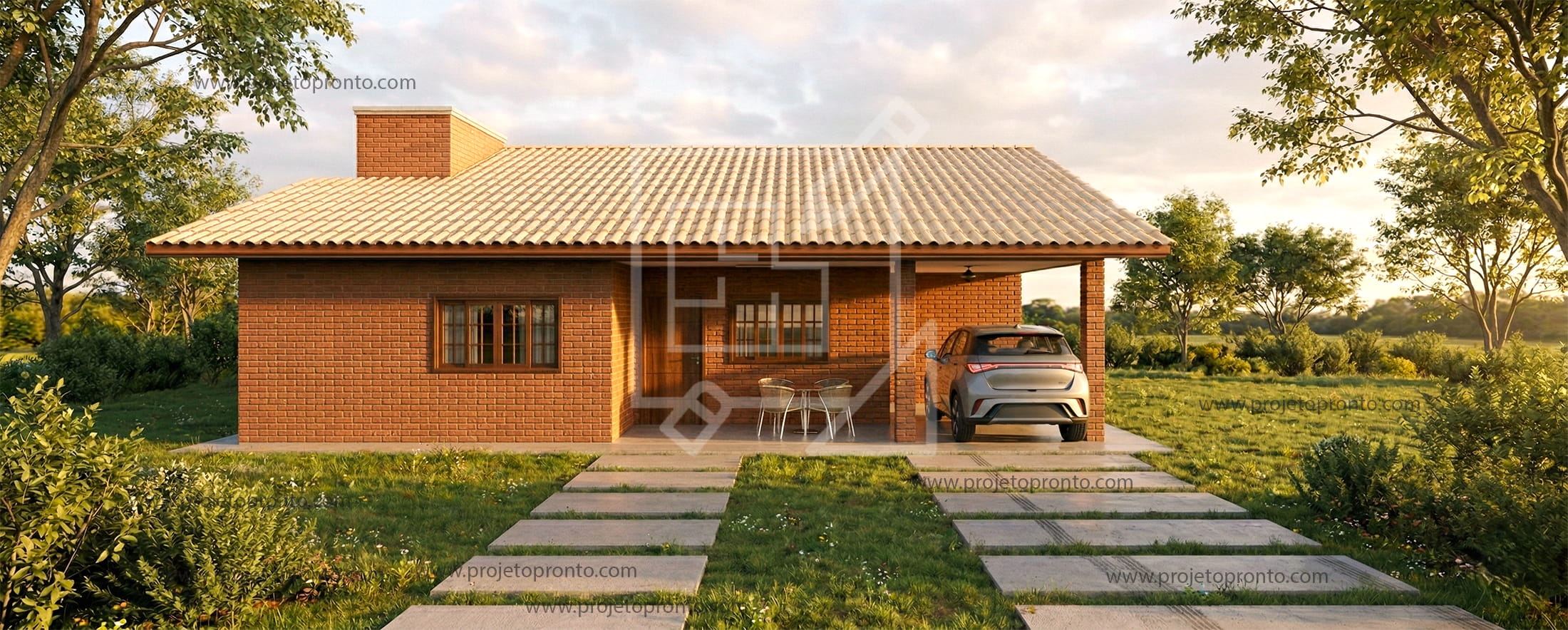 PROJETO PRONTO CASA EM 3 QUARTOS