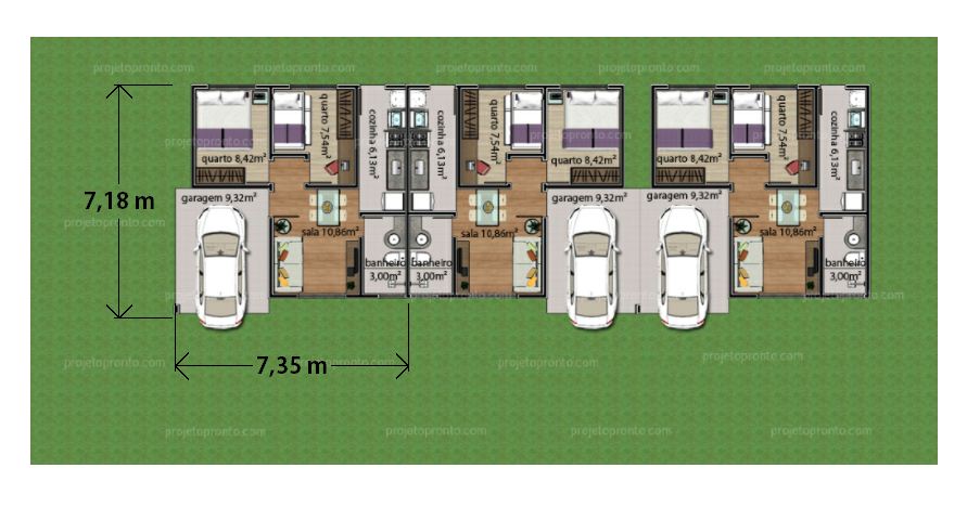 projeto pronto, plantas para construir, projetos de casas