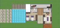 Casa tipo pavimento, 2 quartos, 2 suítes